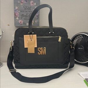 Steve Madden Black Bag with Gold Logo